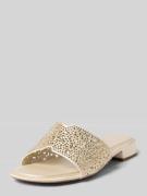 Tamaris Pantoletten mit Strassstein-Besatz in Offwhite, Größe 36