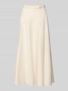 BOSS Regular Fit Midi-Rock aus Baumwoll-Mix Modell 'VUSOLA' in Offwhit...