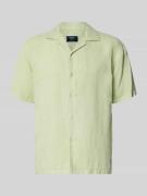 MCNEAL Regular Fit Leinenhemd mit Reverskragen in Mint, Größe L