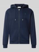 Tom Tailor Denim Regular Fit Sweatjacke aus Baumwoll-Mix in Dunkelblau...