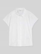 Tom Tailor Denim Relaxed Fit Kurzarmbluse aus reiner Baumwolle in Weis...