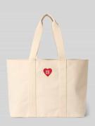 HUGO Strandtasche aus reiner Baumwolle Modell 'Becky CH' in Offwhite, ...