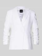 BOSS Slim Fit Kurzblazer aus Leinen-Viskose-Mix Modell 'JIA8' in Weiss...