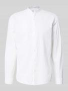 MCNEAL Regular Fit Freizeithemd aus Leinen-Baumwoll-Mix in Weiss, Größ...