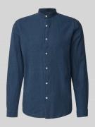 MCNEAL Regular Fit Freizeithemd aus Leinen-Baumwoll-Mix in Rauchblau, ...