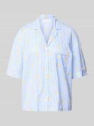 Christian Berg Woman Pyjama-Oberteil im Allover-Look in Blau, Größe L