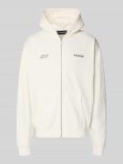 Pegador Oversized Sweatjacke mit Label-Print Modell 'Rochefort' in Off...