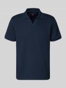 MCNEAL Regular Fit Strick-Poloshirt mit V-Ausschnitt in Dunkelblau, Gr...