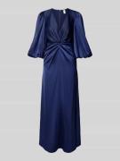 YAS Maxikleid mit Ballonärmeln Modell 'THEA' in Dunkelblau, Größe 34