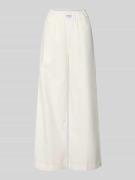 VILLA SOPHIE Wide Leg Stoffhose aus Baumwoll-Mix Modell 'ALBA' in Weis...