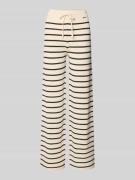 VILLA SOPHIE Wide Leg Hose aus Viskose-Mix Modell 'NURIA' in Beige, Gr...