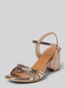 Tamaris Sandalen mit Leder Innensohle in Metallic Braun, Größe 37