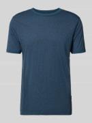 Tom Tailor Denim T-Shirt mit Rundhals aus Baumwoll-Mix in Dunkelblau, ...