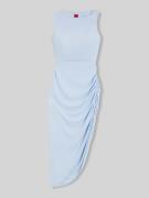 HUGO Slim Fit Freizeitkleid mit Raffungen in Hellblau, Größe 34