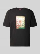 HUGO Regular Fit T-Shirt aus reine Baumwolle Modell 'DAMORU' in Black,...