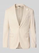 MCNEAL Slim Fit 2-Knopf-Sakko mit Leinen-Anteil in Beige, Größe 102