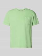 Superdry T-Shirt aus Baumwoll-Leinen-Mix mit Brusttasche in Mint, Größ...