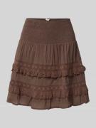 mbyM Glockenrock mit Häkelspitze Modell 'Viljana' in Mittelbraun, Größ...
