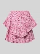 mbyM Minirock mit Volantsaum Modell 'Vildea' in Pink, Größe L