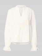 mbyM Bluse mit Häkelspitze Modell 'Tamya' in Weiss, Größe L