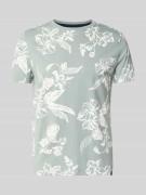 Lerros T-Shirt mit Rundhalsausschnitt und Label-Detail in Graphit, Grö...