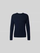 Filippa K Slim Fit Pullover in Strick-Optik in Dunkelblau, Größe L
