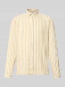 Lindbergh Relaxed Fit Freizeithemd mit Button-Down-Kragen in Sand, Grö...