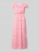 Vila Midikleid im Allover-Look Modell 'EMMA' in Pink, Größe 34