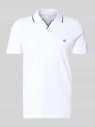 Christian Berg Men Modern Fit Poloshirt mit Logo-Stitching in Weiss, G...