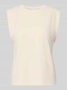 Jake*s Collection Top mit Rundhalsausschnitt und Kappärmeln in Beige, ...