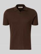 MARKUP Modern Fit Poloshirt mit Polokragen und Label-Detail in Dunkelb...