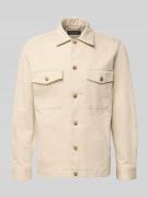 Marc O'Polo Regular Fit Hemdjacke aus Baumwoll-Mix in Beige, Größe L