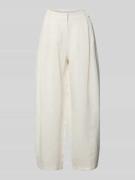 Jake*s Collection Barrel Fit Hose aus Leinen-Viskose-Mix in Offwhite, ...