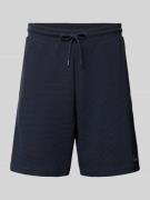 REVIEW Shorts mit Strukturmuster in Marine, Größe L