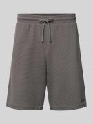 REVIEW Shorts mit Strukturmuster in Dunkelgrau, Größe L