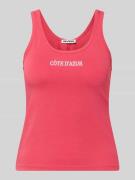 REVIEW Tanktop mit Rundhalsausschnitt und Stickerei in Rot, Größe L