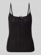 Pieces Regular Fit Top aus reiner Baumwolle Modell 'MARIE' in Black, G...