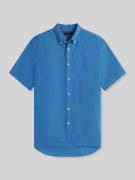 Tommy Hilfiger Regular Fit Kurzarmhemd aus reinem Leinen in Jeansblau,...