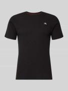 Alpha Industries T-Shirt mit Label-Patch in Black, Größe L