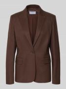 Jake*s Collection Blazer mit Reverskragen und Pattentaschen in Dunkelb...