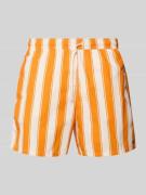 Tommy Hilfiger Regular Fit Badeshorts mit Allover-Muster in Orange, Gr...