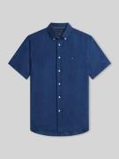 Tommy Hilfiger Regular Fit Kurzarmhemd aus reinem Leinen in Dunkelblau...