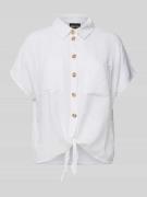 Pieces Regular Fit Hemdbluse aus Viskose-Leinen-Mix Modell 'PIA' in We...