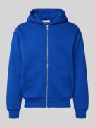 REVIEW Sweatjacke mit Känguru-Tasche in Royal, Größe L