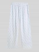 TOMMY HILFIGER Pyjamahose mit Print aus Viskose in Hellblau, Größe L