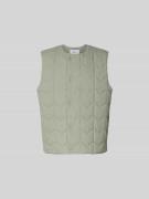 MAISON KITSUNÉ Regular Fit Weste in Stepp-Optik in Hellblau, Größe L