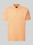 MCNEAL Regular Fit Poloshirt mit Strukturmuster in Lachs, Größe L
