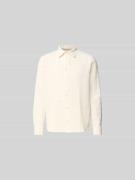 WON HUNDRED Freizeithemd mit Strukturmuster in Beige, Größe L