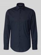 BOSS Regular Fit Businesshemd aus Baumwoll-Mix Modell 'JOE' in Marine,...