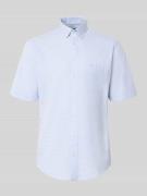 Fynch-Hatton Modern Fit Freizeithemd mit Brusttasche und Logo-Stitchin...